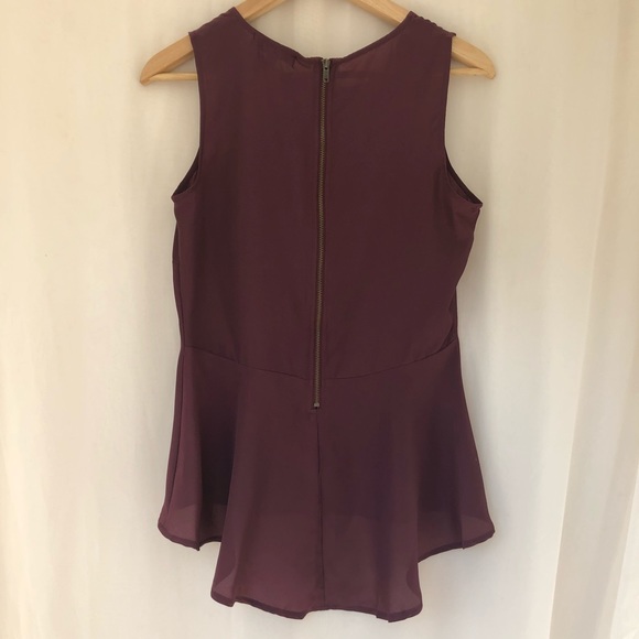 Plum High Low Top - Picture 3 of 5